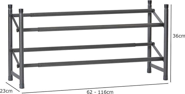 Actual product image Love it Store it LOFT telescopic shoe rack (116 x 23 x 36 cm)