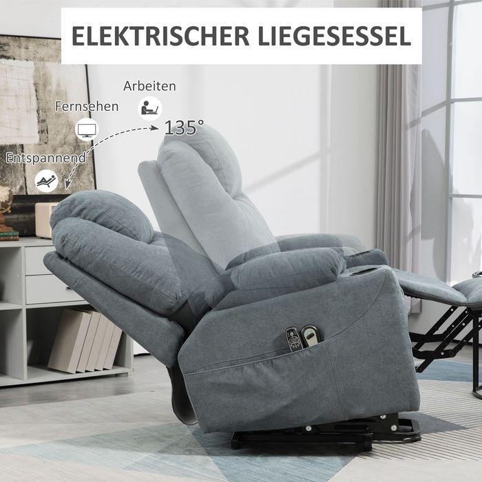 Produktbild Swisshandel24 Massagesessel Aufstehhilfe, elektrisch, mit 8 Massagepunkten, Liegefunktion, Heizfunktion, 90x101x10