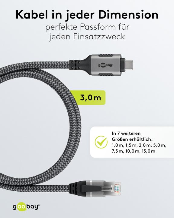 Actual product image Goobay Ethernet cable USB-C to RJ45 (USB-C, RJ45 (1x))