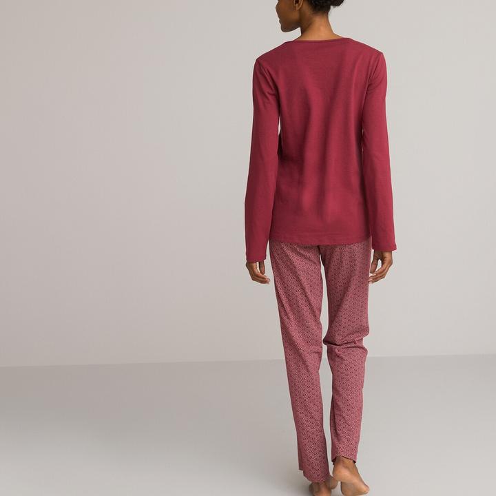 Produktbild La Redoute Collections Pyjama mit langen Ärmeln aus Baumwoll-Jersey (42)