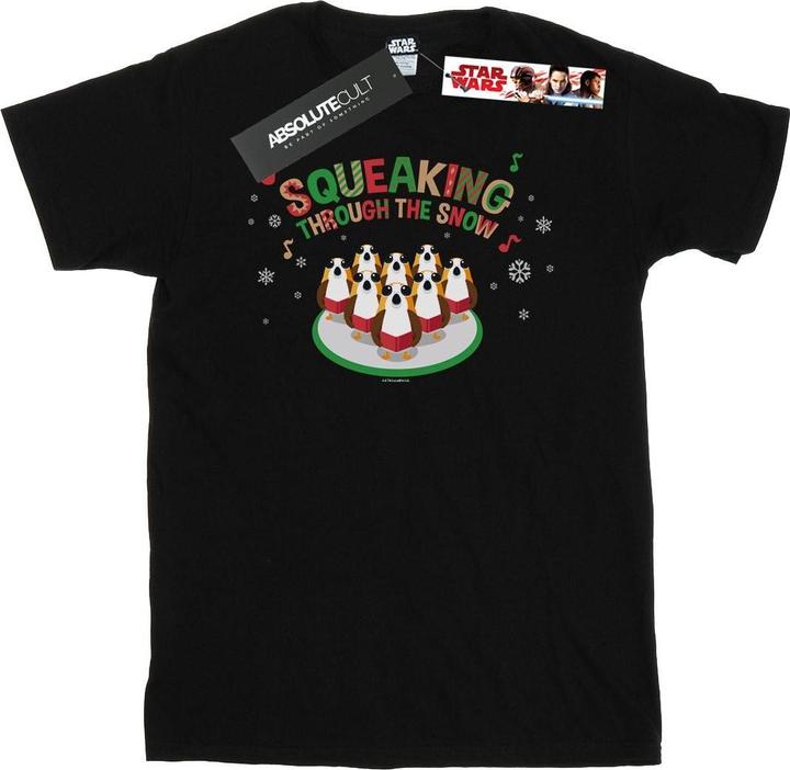 Star Wars The Last Jedi Porgs Squeaking Through The Snow TShirt (3XL)