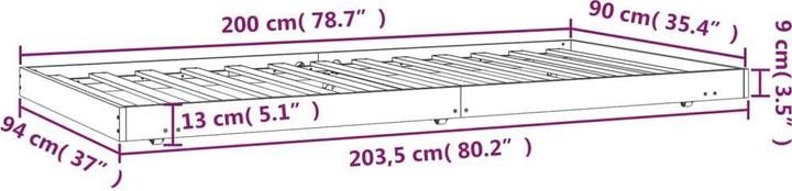 Actual product image VidaXL Gregorio (90 x 200 cm)