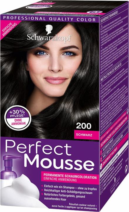 Produktbild Schwarzkopf Perfect Mousse Schaumcoloration (200 Schwarz)