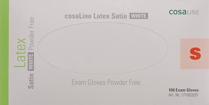 Actual product image CosaLine Examination Gloves Latex Satin white powderfree (S)