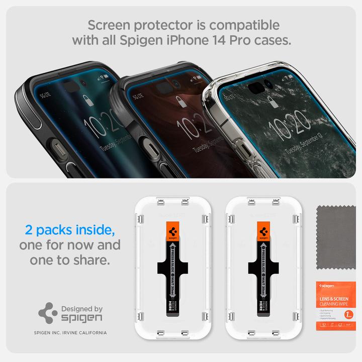 Actual product image Spigen EZ Fit (2 Piece, Apple iPhone 14 Pro)