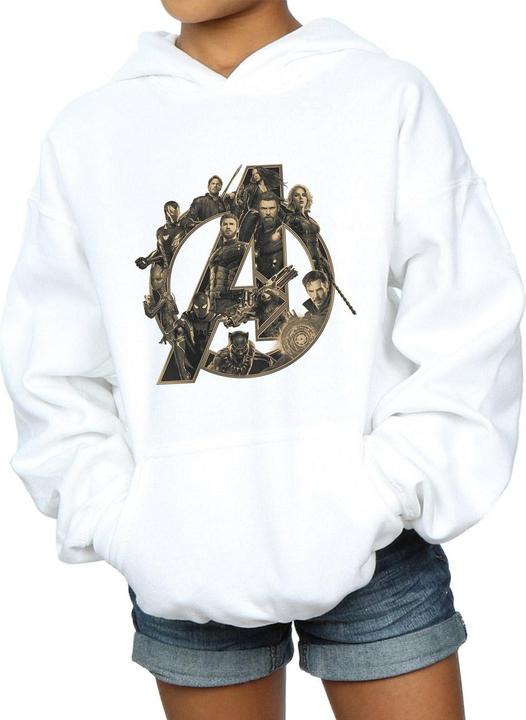 Immagine prodotto Avengers Infinity War Logo Felpa con Cappuccio Ragazze (140, 146)