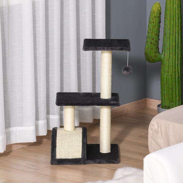 Actual product image Jamb Cat tree (72 cm, Dark grey Beige)