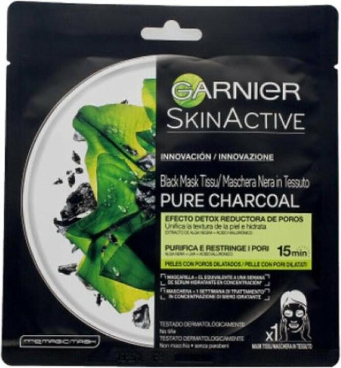 Garnier PURE CHARCOAL black mask tissu detox effect