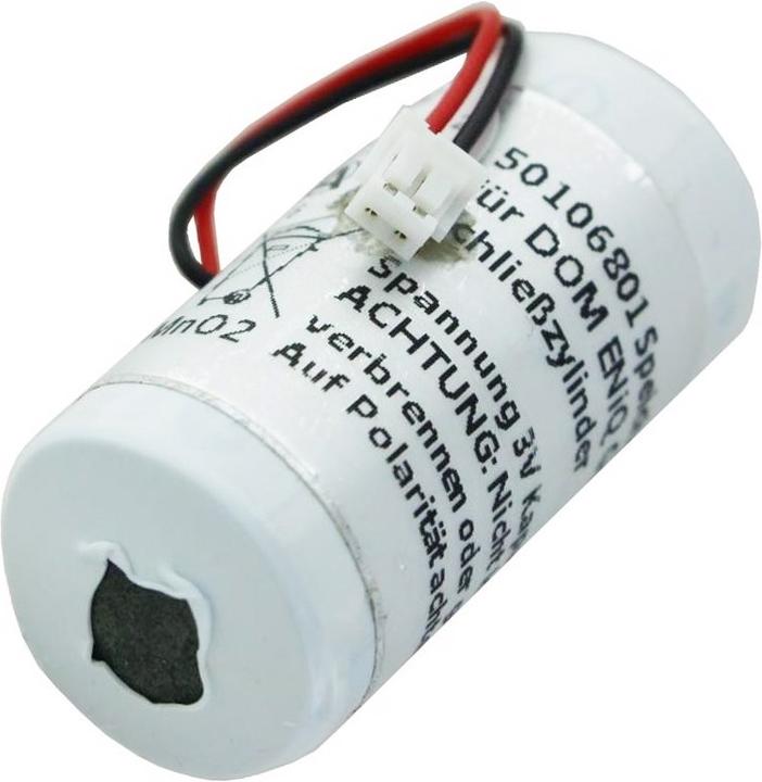 Actual product image AccuCell Batterie für die DOM Panasonic CR-2/3AZ Batterie mit Kabel und Stecker (1 pcs., CR2, 1800 mAh)