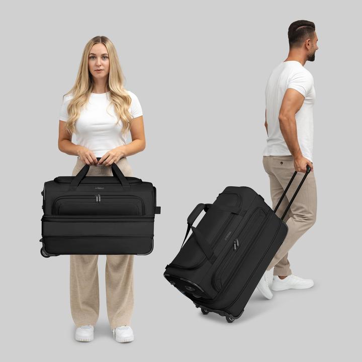 Immagine prodotto Redolz Set di borse da viaggio a 2 ruote Duffle Essentials 2 pezzi con piega elastica (129 l)