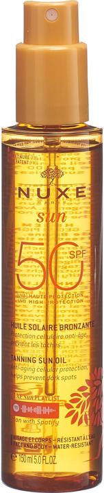 Actual product image Nuxe Huile Bronz Visage & Corps Sun Protection Factor 50 (Sun cream face, SPF 50, 150 ml, 150 g)