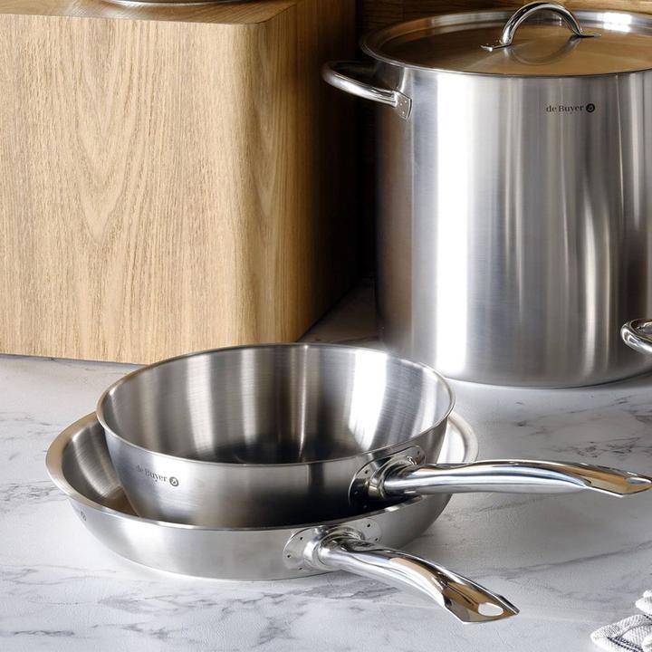Actual product image de Buyer PRIM'APPETY frying pan Ø24cm, induction (24 cm, Casserole + Stewpot, Stainless steel)