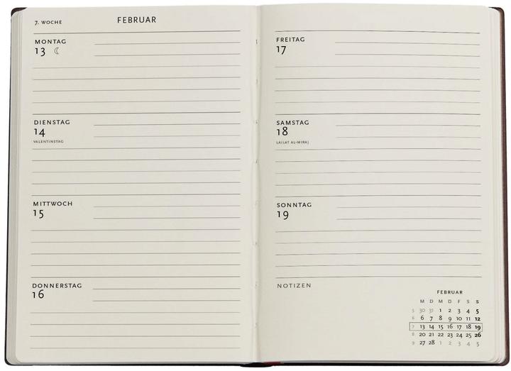 Immagine prodotto Paperblanks PAPERBLAN Agenda Michelangelo Mini 25/26 DD0530-9 1W/2S 18M DE HOR HC 9.5x14cm (9,5 x 14 cm, Tedesco)