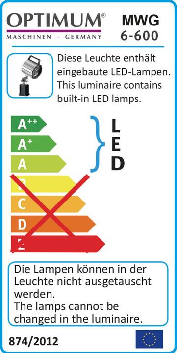 Etichetta energetica Optimum LED MWG 6-600 (1020 lm)