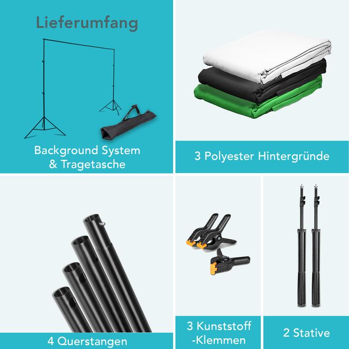 Produktbild Wiltec Instarter Background System 155 - 305 cm (220 cm, 280 cm)