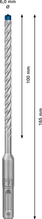 Image du produit Bosch Professional Zubehör Forets marteau Expert SDS plus-7X, 6 x 100 x 165 mm,30 pcs. (6 millimètres)