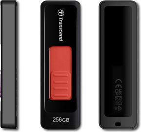 Image du produit Transcend Clé USB 256GB JetFlash USB3.1,Pen Drive,Capless,black (256 Go, USB 3.2)