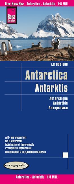 Produktbild Landkarte Antarktis. Antarctic. Antarctique. Antártida