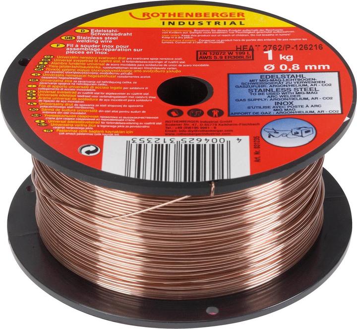Rothenberger Industrial Edelstahl-Schweissdraht 0,8 mm / 1 kg