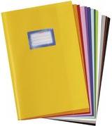 Actual product image Herlitz File protector DIN A4, embossed (raffia), PP, yellow with glued-on inscription label (A4)