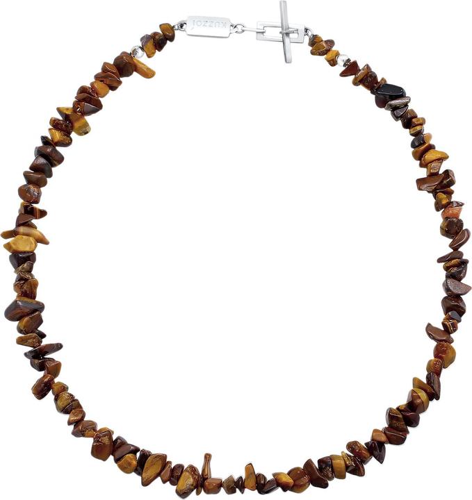 Immagine prodotto Kuzzoi Girocollo, collana di pietre preziose (Argento 925, Acciaio inossidabile, Occhio di tigre, 42 cm)