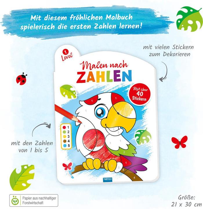 Image du produit Peinture par numéros 1er niveau Livre de coloriage