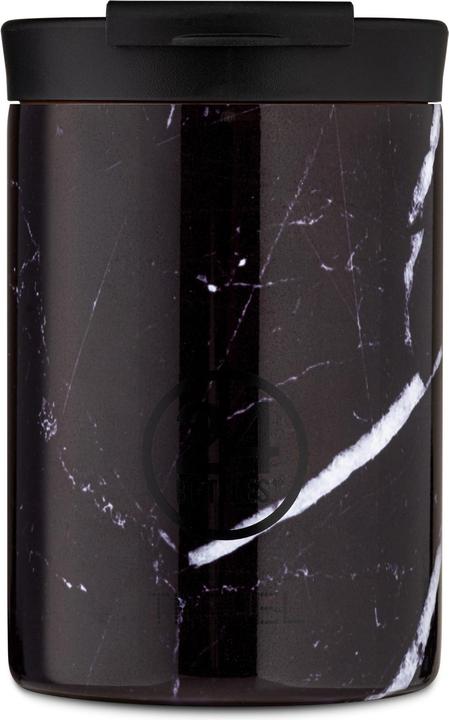 24 Bottles Thermo mug Travel Tumbler 0.35 l Black Marble