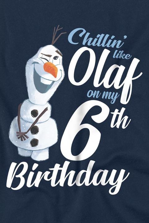Actual product image Disney Frozen Childrens/Kids Chillin Like Olaf 6th Birthday T-Shirt (140)