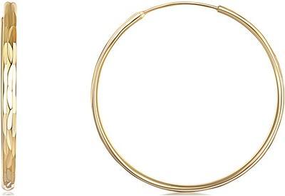 Produktbild JVD Gold plated silver earrings rings SVLE0209XD5GO - Diameter: 4 cm