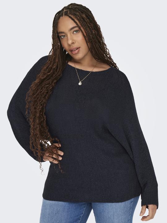 Actual product image Only Knit Fit Round Neck Plus Ribbed Cuffs Pullover Knitted Jumper (S)
