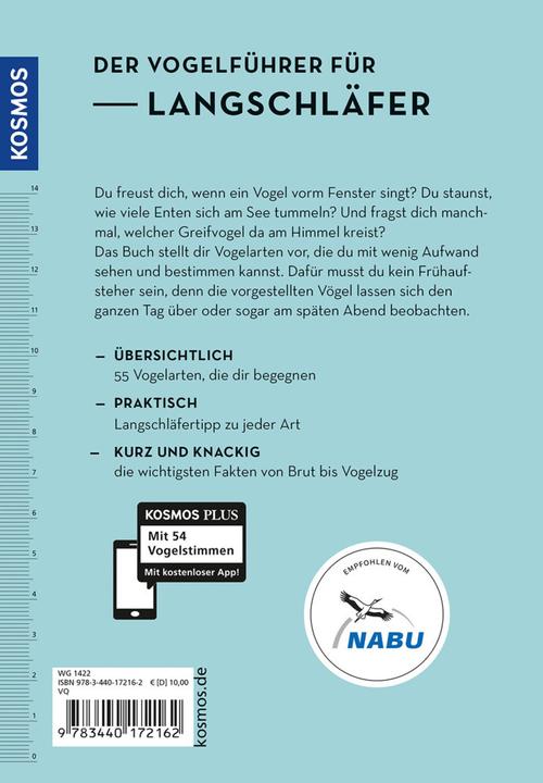 Actual product image Kosmos Der frühe Vogel kann mich mal - der Vogelführer für Langschläfer (German, Michael Schmolz, 2022)