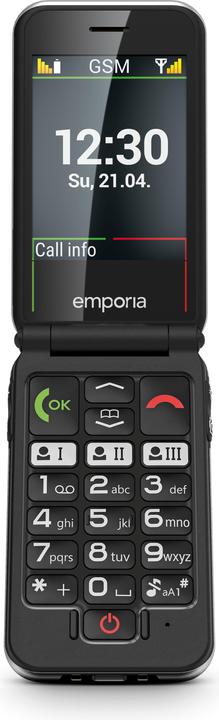 Produktbild Emporia V228 7,11 cm (2.8") Schwarz Einsteigertelefon (2.80", 2 Mpx, 2G)