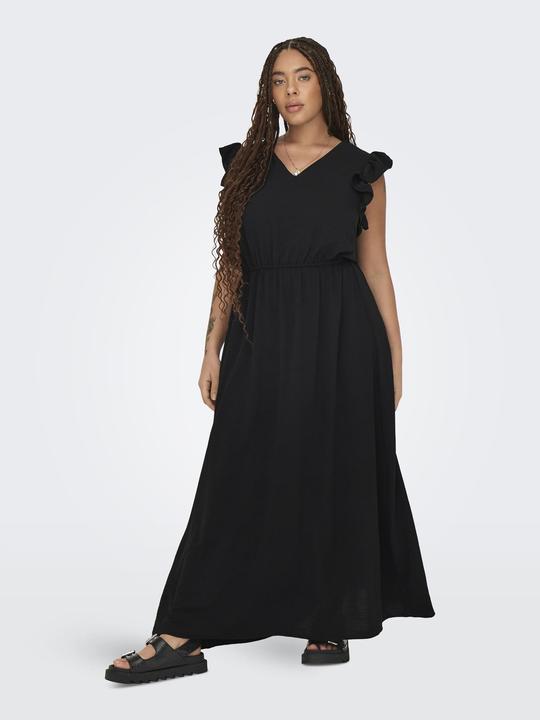 Actual product image Only Regular fit V-neckline Curve long dress dress (42)