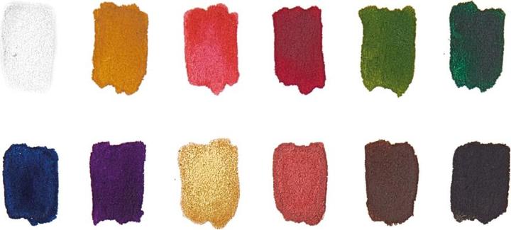 Actual product image Rico Design ART Essential Watercolour Paints "12 Colours", metal box (Earth colours)