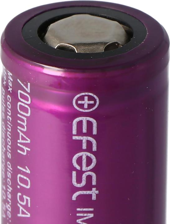 Image du produit Efest Batterie Purple IMR18350 (plus pôle plat) (1 pcs, 18350, 700 mAh)