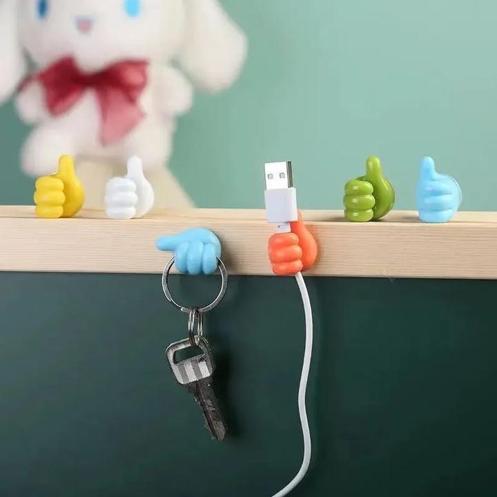 Produktbild PhoneLook Witzige Silikon Kabel Organizer Thumbs-Up für Ladekabel, Schlüssel u.m.