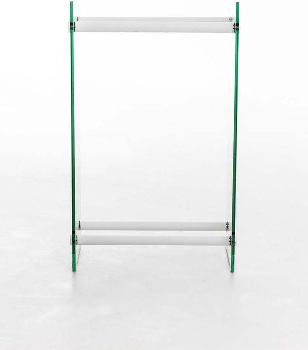Immagine prodotto CLP Porta legna Dacio in vetro trasparente 35x80x80, bianco (35 x 80 x 80 cm)