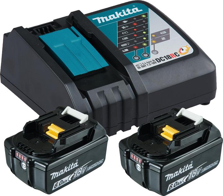 2x batterie BL1860B 6,0Ah, chargeur DC18RC