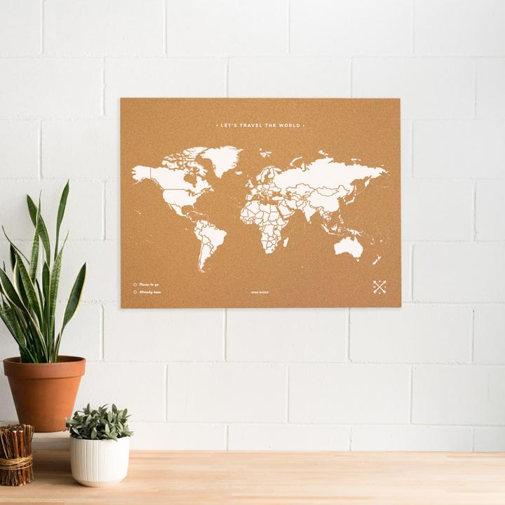 Actual product image Miss wood Woody Map XL (Bulletin board, World map, 90 x 60 cm)
