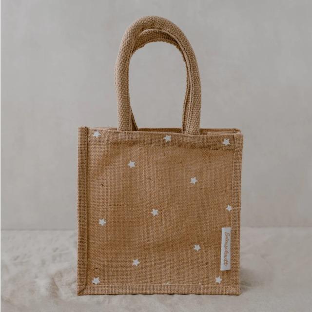 Eulenschnitt Mini Jute Shopper Sterne im 2er Set - von