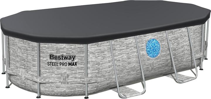 Produktbild Bestway Steel Pro MAX Splashview Frame P ool Komplett-Set mit Filterpumpe 427x250 (427 x 250 x 100 cm)