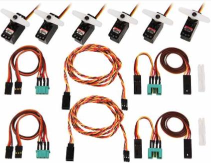 Actual product image Multiplex ServoSet with cable set M6/UNI LENTUS (complete)