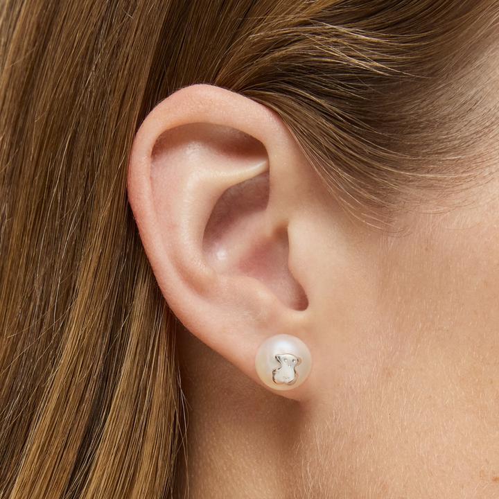 Produktbild Tous Earrings made of real pearls with bear 411143500 (Sterling Silber)