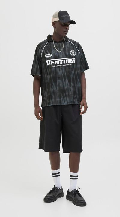 Produktbild Jack & Jones Jcoretreat Aop Mesh Open Collar Polo Ss (M)