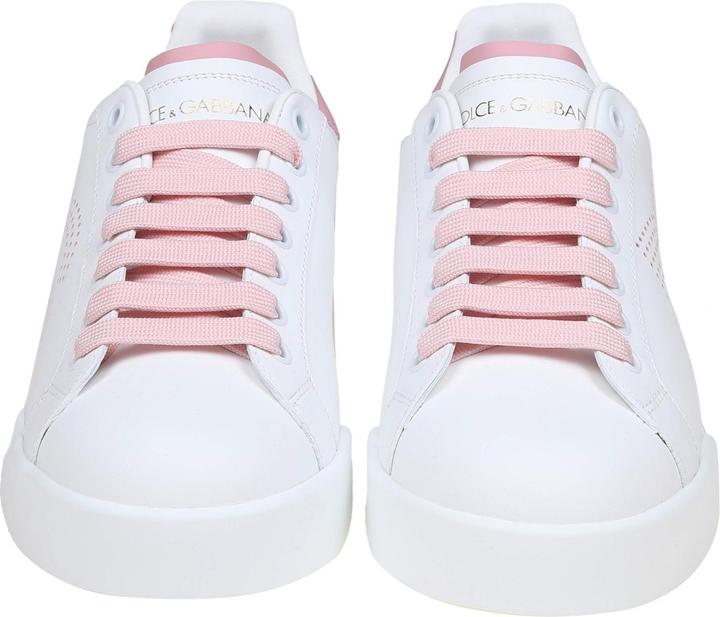 Produktbild Dolce & Gabbana portofino light sneakers in white and pink leather (36)