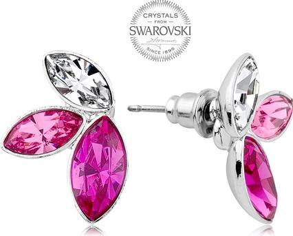 Immagine prodotto Levien Orecchini con tre cristalli in tonalità Navette rosa (L)