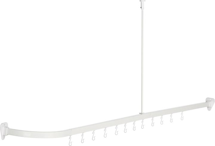 Productafbeelding Ridder 52001 Douchegordijnrail, 90x90 cm Wit (90 x 90 cm)