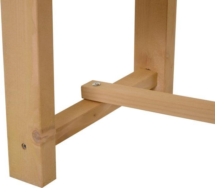 Actual product image Swisshandel24 Gartenbank, 2-Sitzer Sitzbank, Gartenmöbel, Rustikale Bank, Massivholz, Natur, 110 x 38 x 35 cm