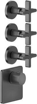 Actual product image Gessi Inciso Wellness ready-mount set for 3/4 high performance concealed thermostat, vertical mounti