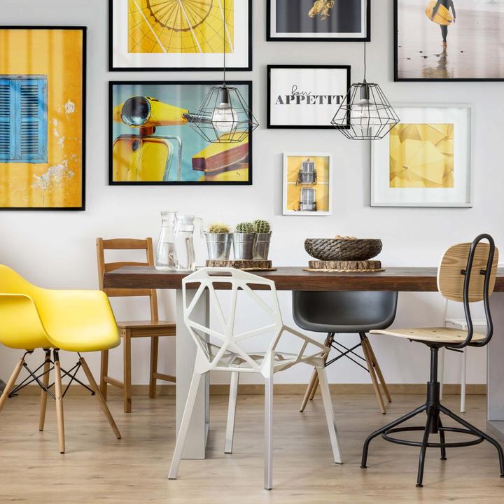 Actual product image Trenddeko The yellow house facade (50 x 60 cm)